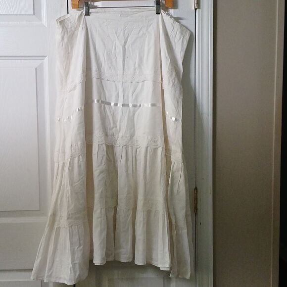 Cato multi media material summer casual lace embroidered skirt Sz 18W - Picture 1 of 10